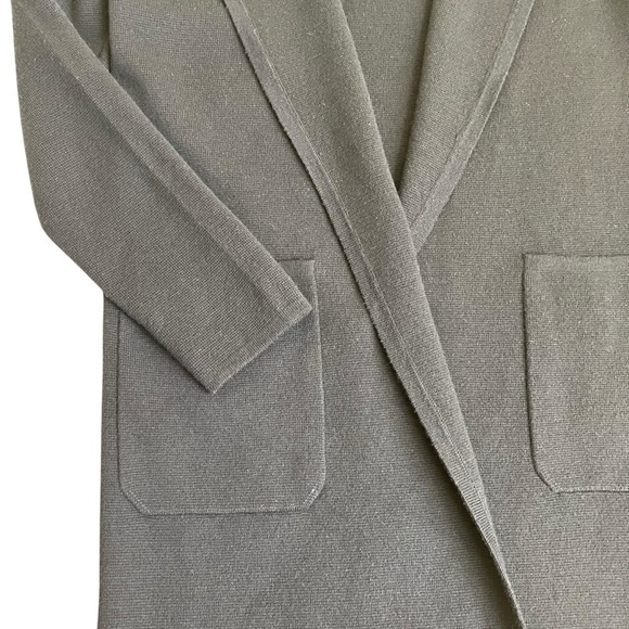 J. Crew 365 Black Juliette Collarless Sweater Blazer Wool Cotton Blend Knit XXS - Picture 13 of 16